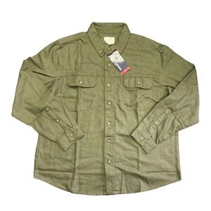 Lucky Brand Olive Green Button-Up Shirt